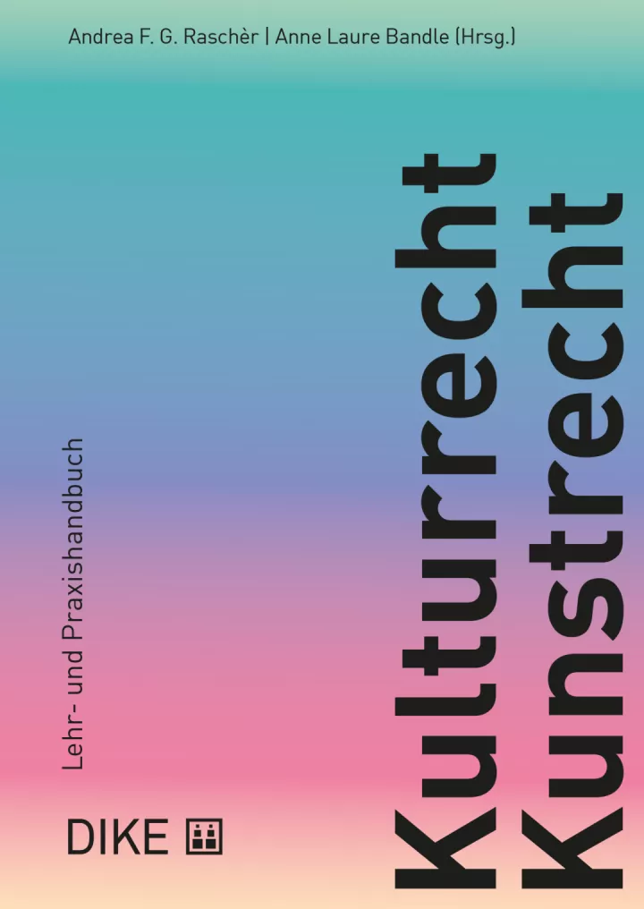 Cover page Kulturrecht Kunstrecht Rascher & Bandle